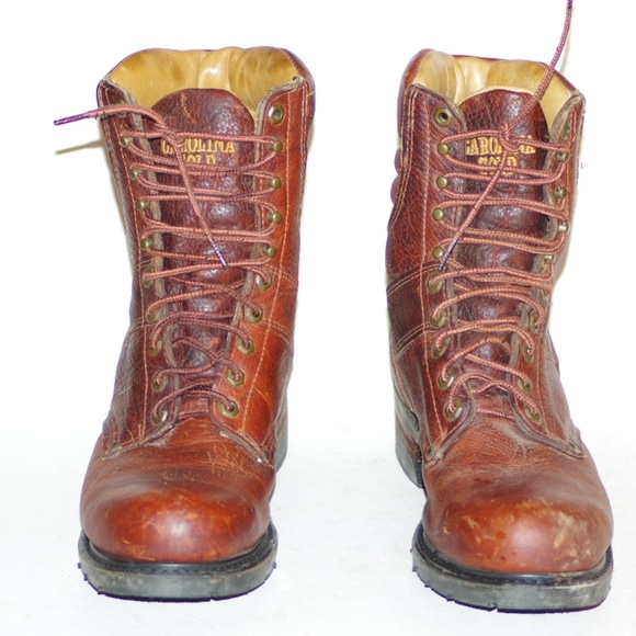 Carolina GOLD Leather Work Boots USA VTG EUC Sz 9 main image 5